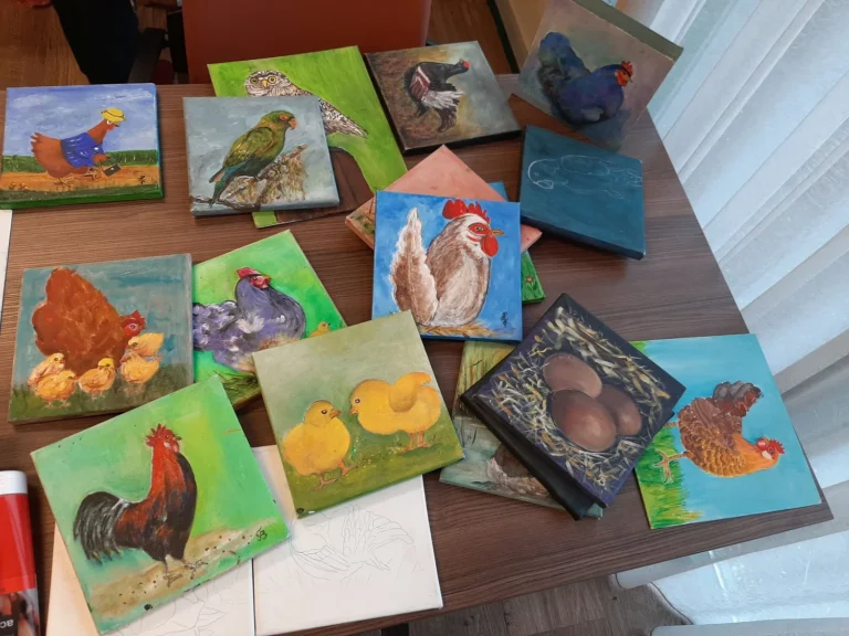 Workshop kipschilderen — museum-expo in Barneveld